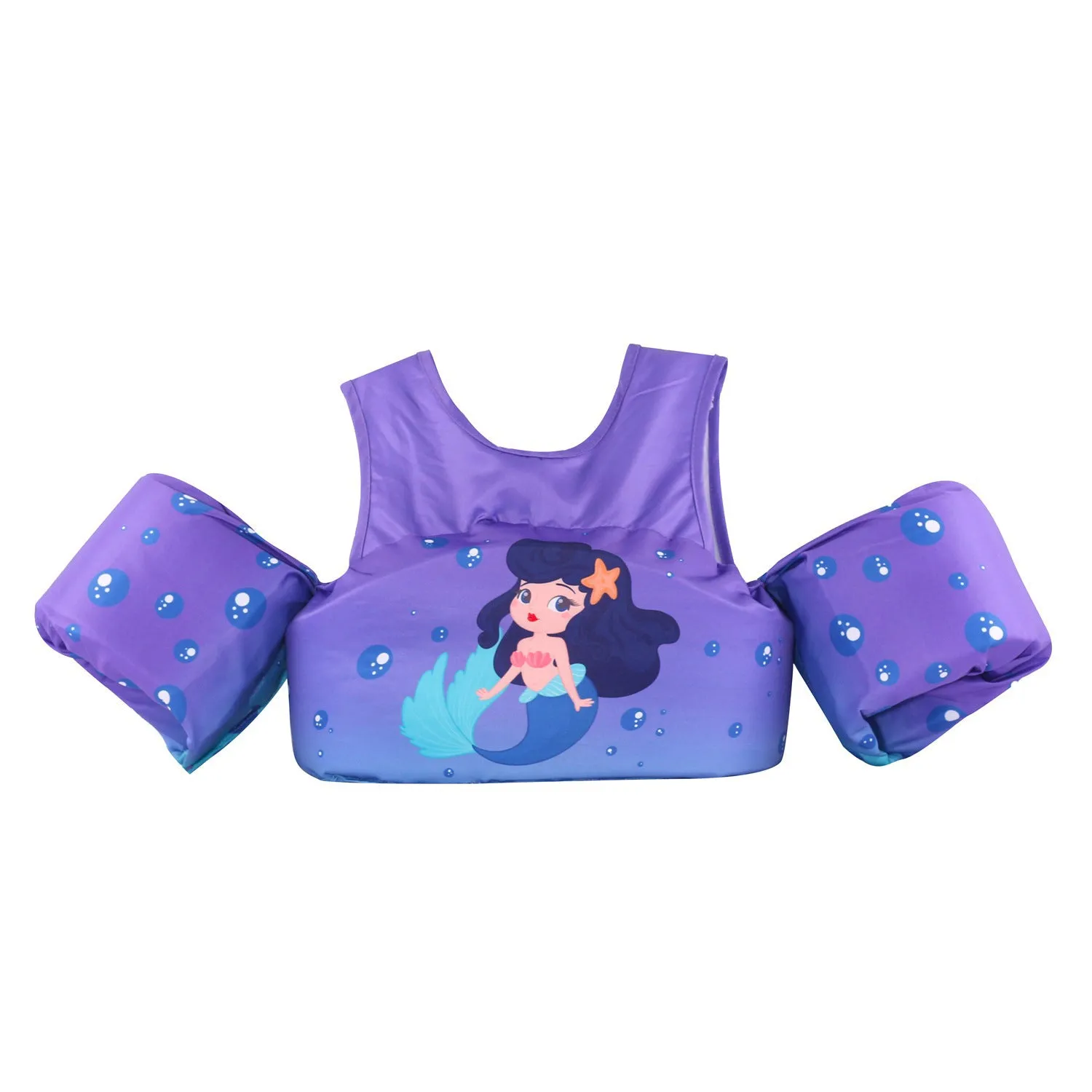 Cartoon children's arm swimming ring in polyester with lengthened design for swimming stability