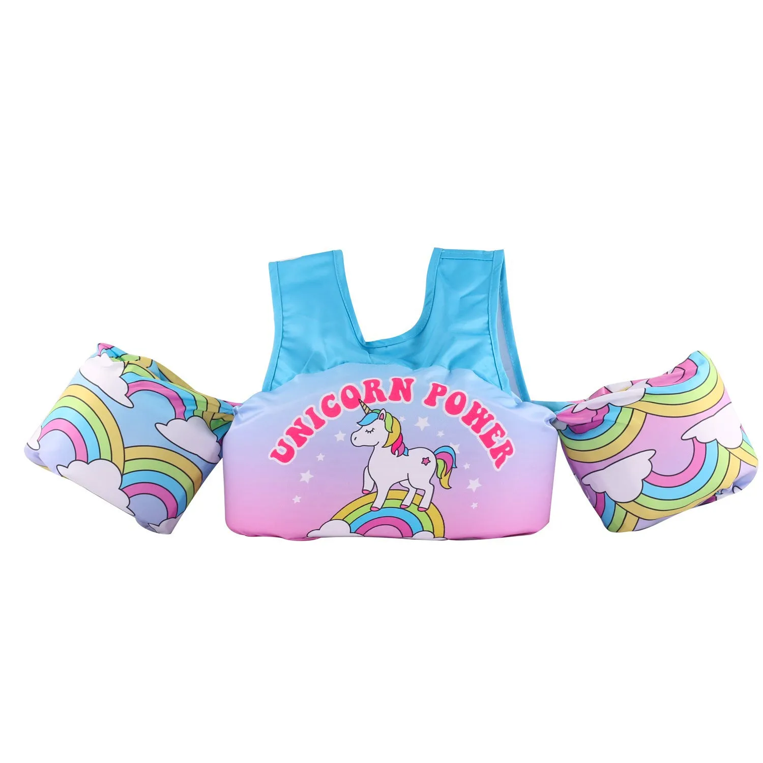 Cartoon children's arm swimming ring in polyester with lengthened design for swimming stability