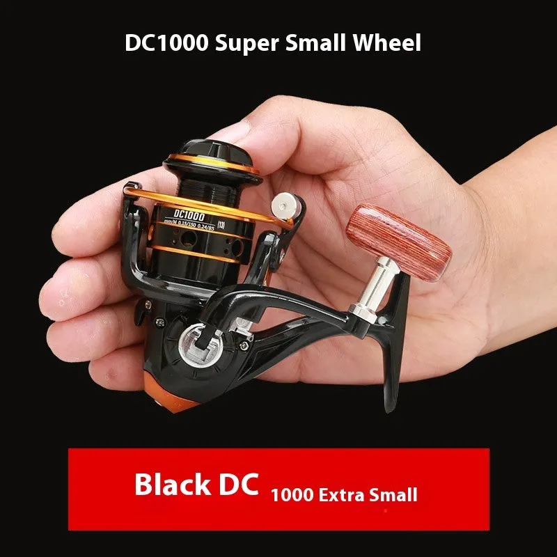 DC all-metal spool fishing reel in gray gold finish, 3000 model size