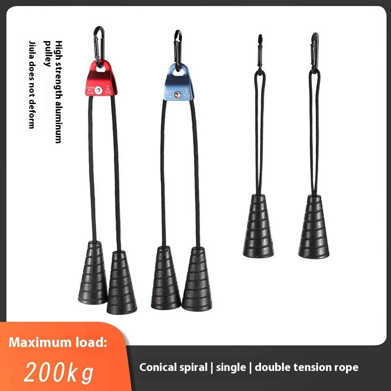 Rubber tapered spiral handle chest expander pair in monolever colour for fitness training