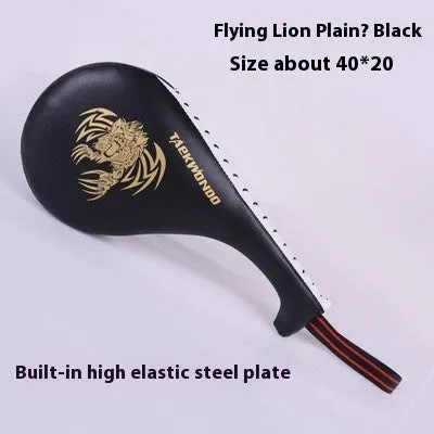 Taekwondo foot target made of PU material in black for martial arts training