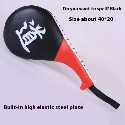 Taekwondo foot target made of PU material in black for martial arts training