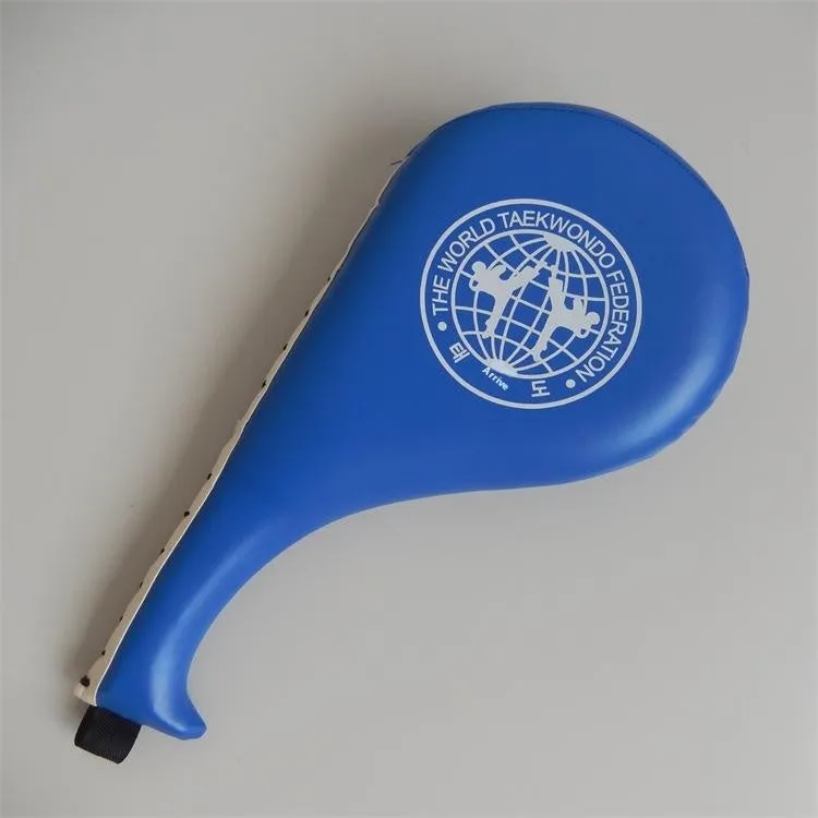 Taekwondo foot target made of PU material in black for martial arts training