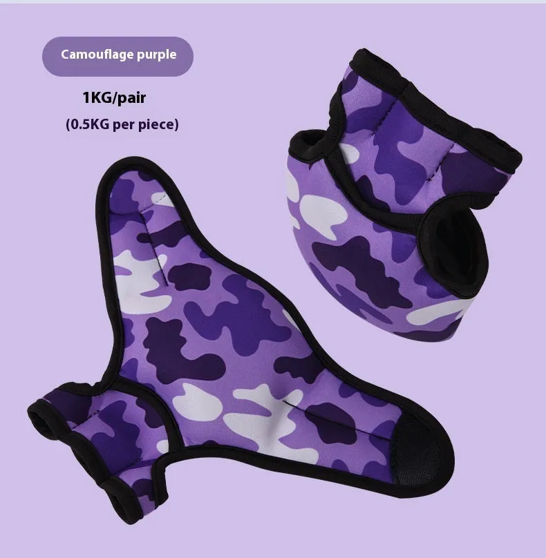 Camouflage heavyweight sandbag training gloves for running and boxing, with 1kg weight option