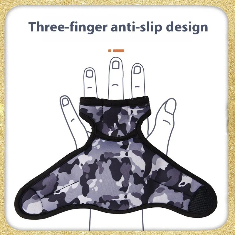 Camouflage heavyweight sandbag training gloves for running and boxing, with 1kg weight option