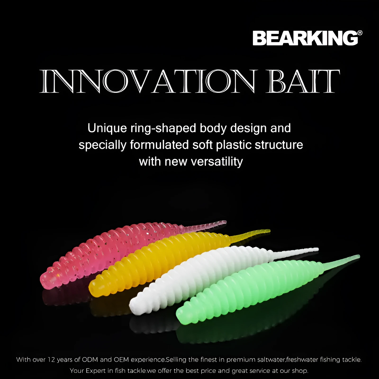 49mm 0.9g micro soft lure in colour option, 20 piece pack for finesse fishing
