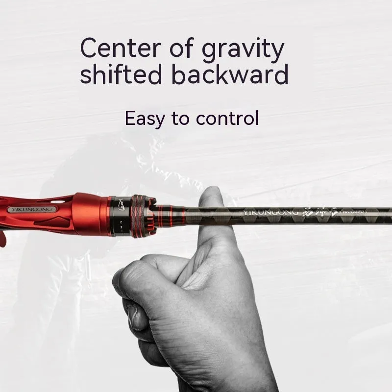 Carbon fishing rod showing straight handle and pikestaff style options in ultralight construction for lure fishing.