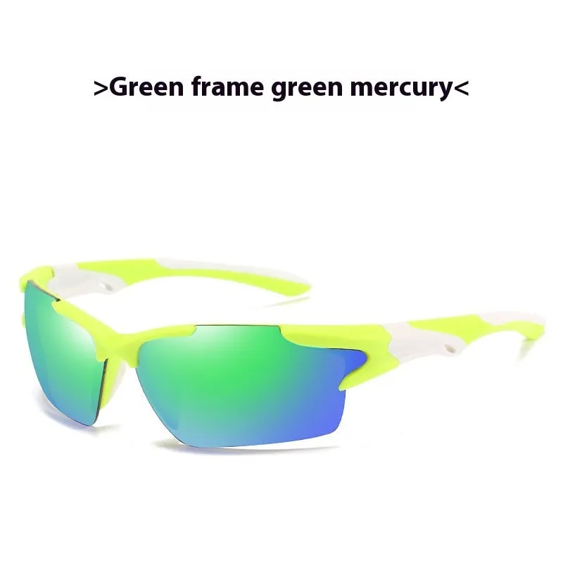 Men's unisex sports sunglasses with colourful film lenses for driving fishing and cycling