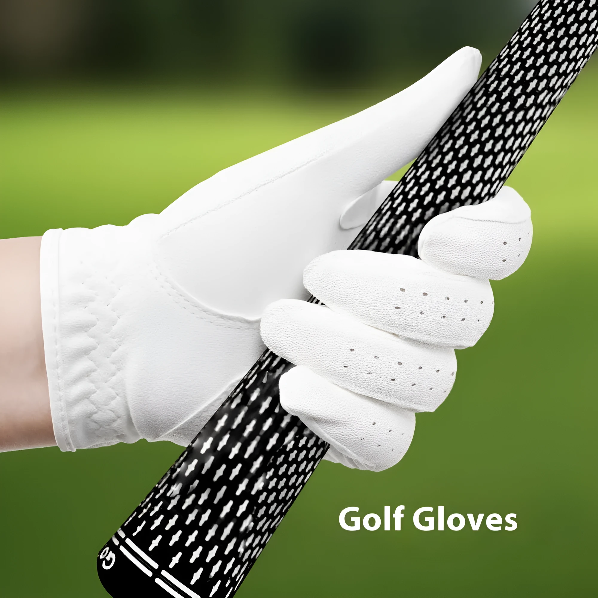 White suede PU golf gloves size 20 for men and women sports protection