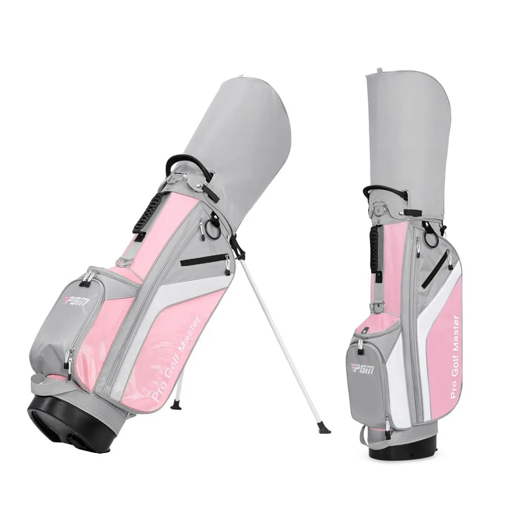 PGM lightweight nylon golf ball bag with bracket design in QB148 Gray Pink
