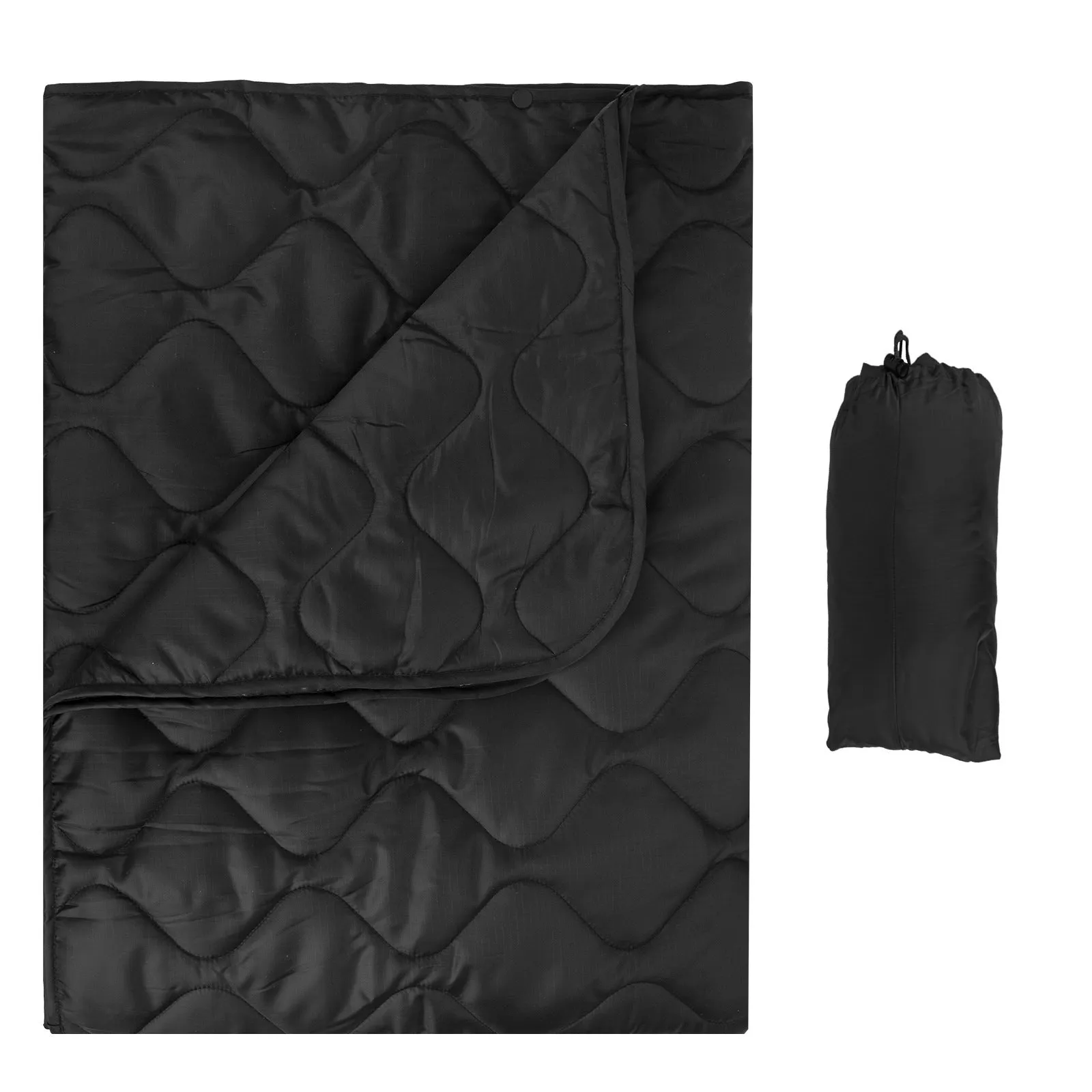 Multi-functional camouflage quilt for outdoor camping with envelope construction