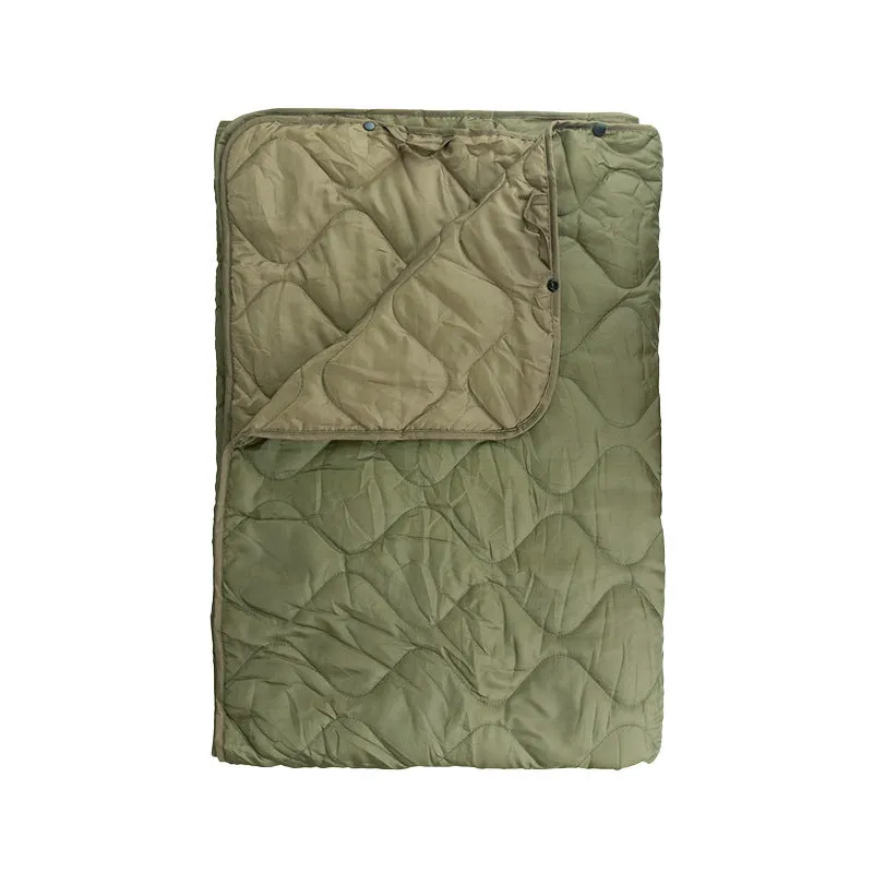Multi-functional camouflage quilt for outdoor camping with envelope construction