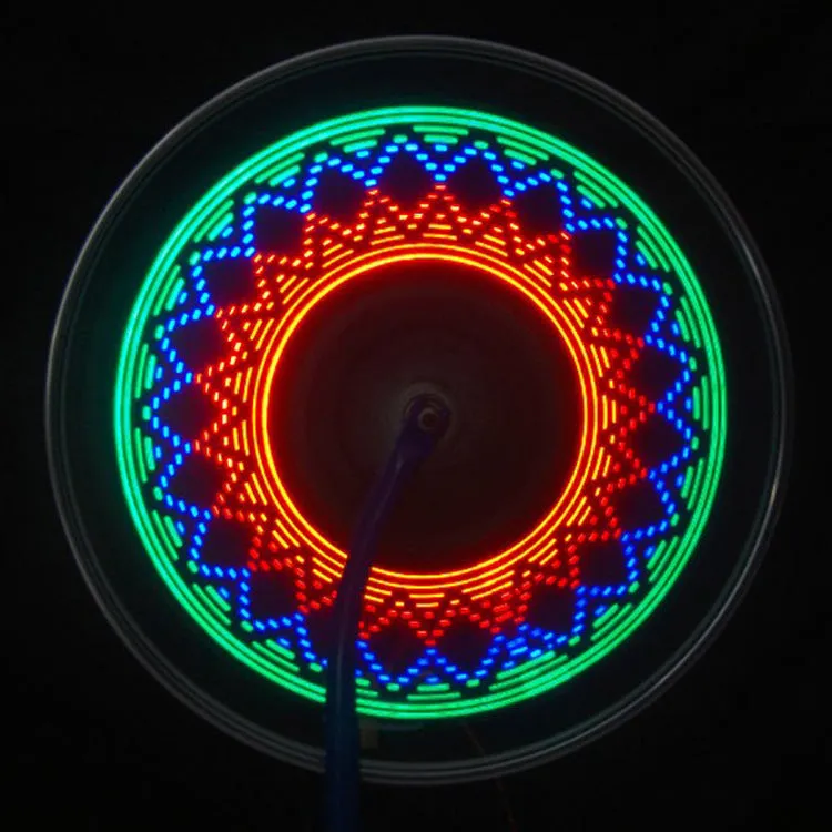 Hot Wheels Colorful Knight bicycle spoke light with 32 LEDs and double-sided patch for mountain bike spoke attachment