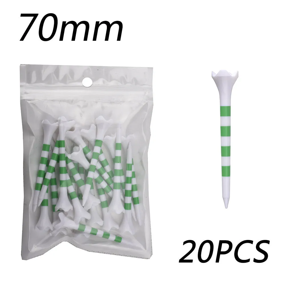 Plastic golf tee with spike stripe print in 70mm or 83mm size for golf practice