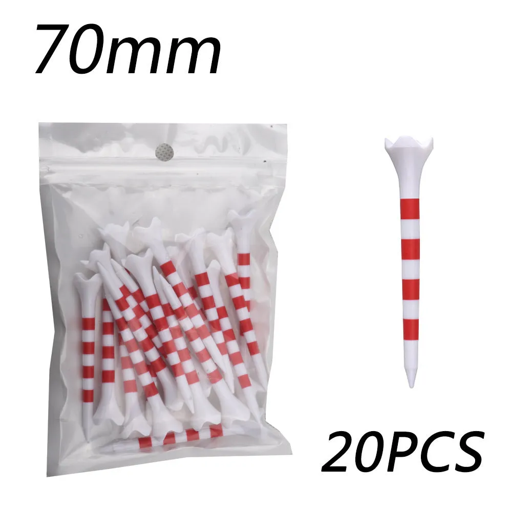 Plastic golf tee with spike stripe print in 70mm or 83mm size for golf practice