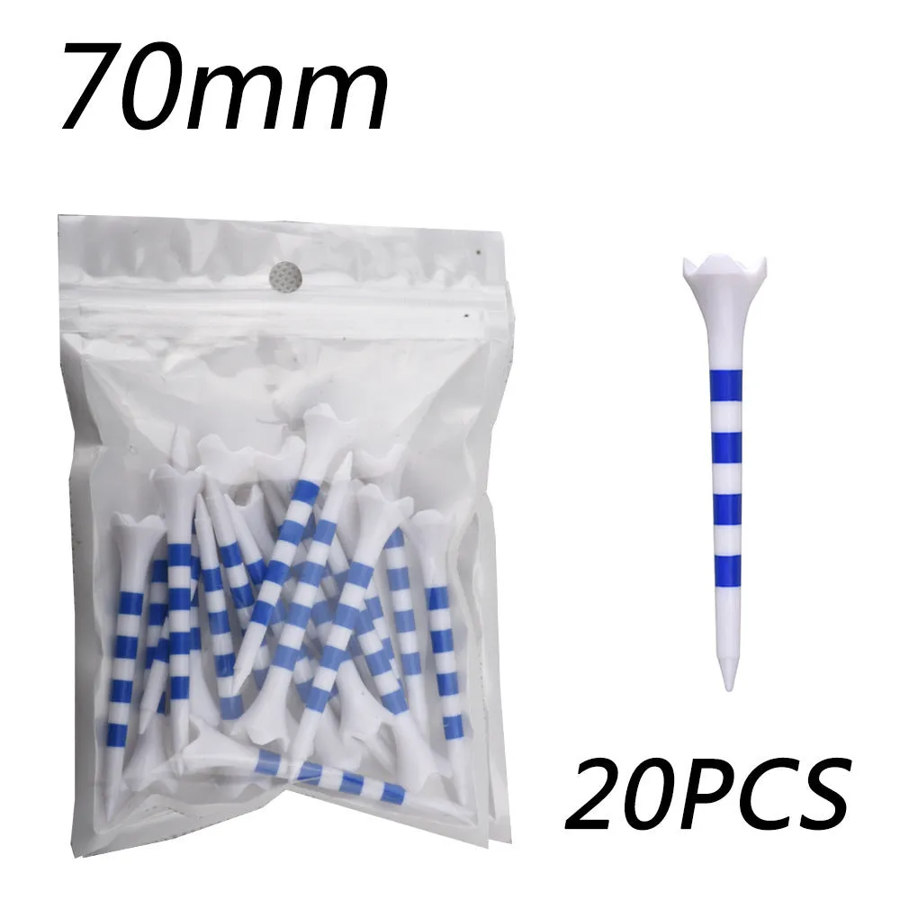 Plastic golf tee with spike stripe print in 70mm or 83mm size for golf practice