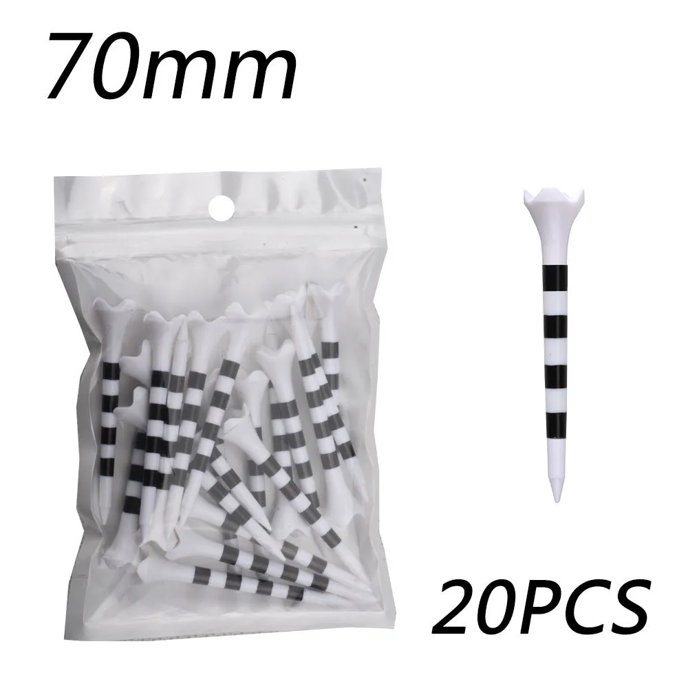 Plastic golf tee with spike stripe print in 70mm or 83mm size for golf practice