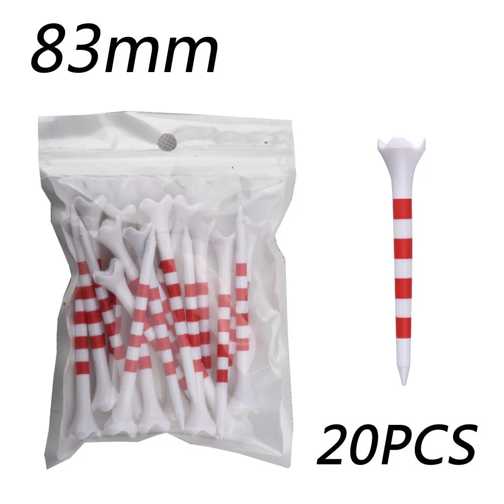 Plastic golf tee with spike stripe print in 70mm or 83mm size for golf practice