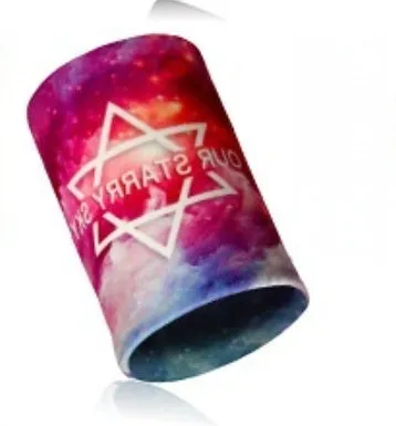Colourful Starry Sky elastic sweat-absorbing basketball wristband wrist guard on fabric background