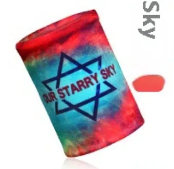 Colourful Starry Sky elastic sweat-absorbing basketball wristband wrist guard on fabric background