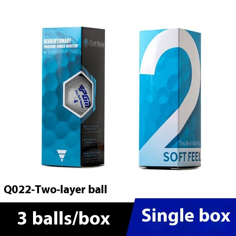 PGM Q022 two-layer golf practice balls in small box 3 pack and large box 12 pack for training