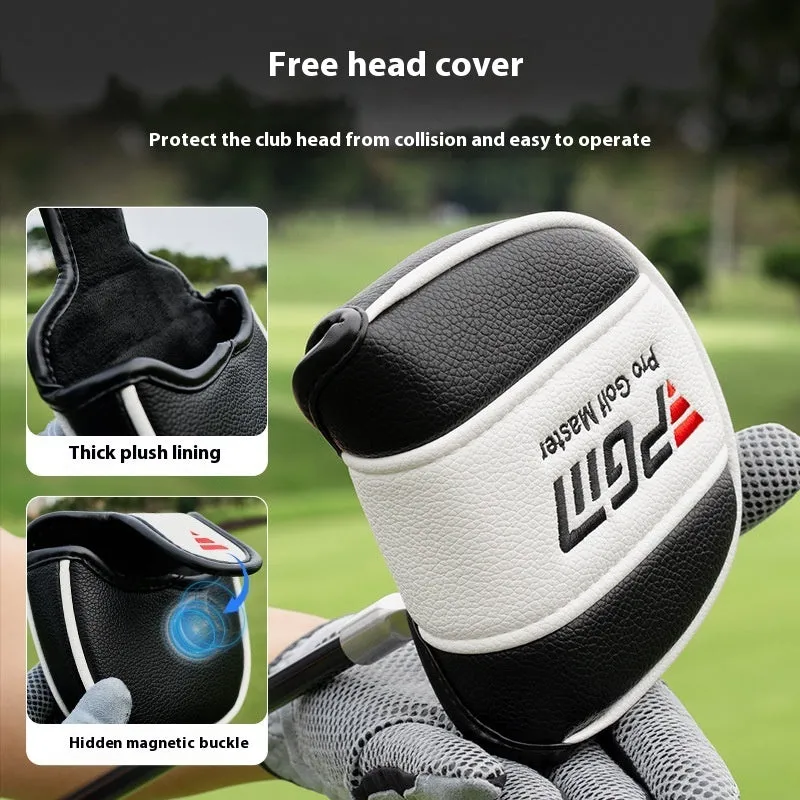PGM left hand standing putter Silver Black stainless steel head carbon shaft aiming line