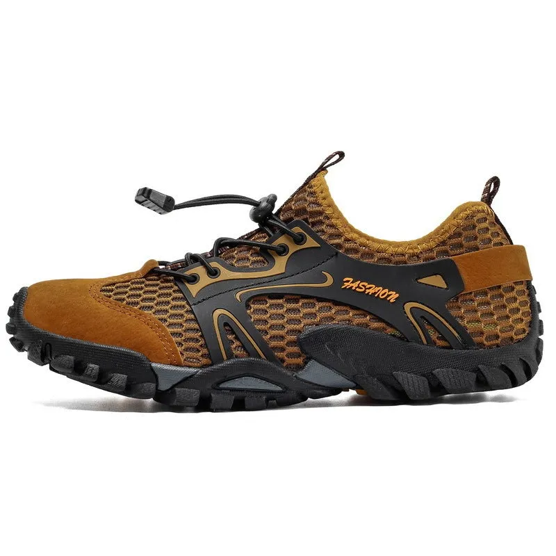 Men's five finger upstream swimming beach shoes in black, quick-drying, non-slip, lightweight, sizes 37-50