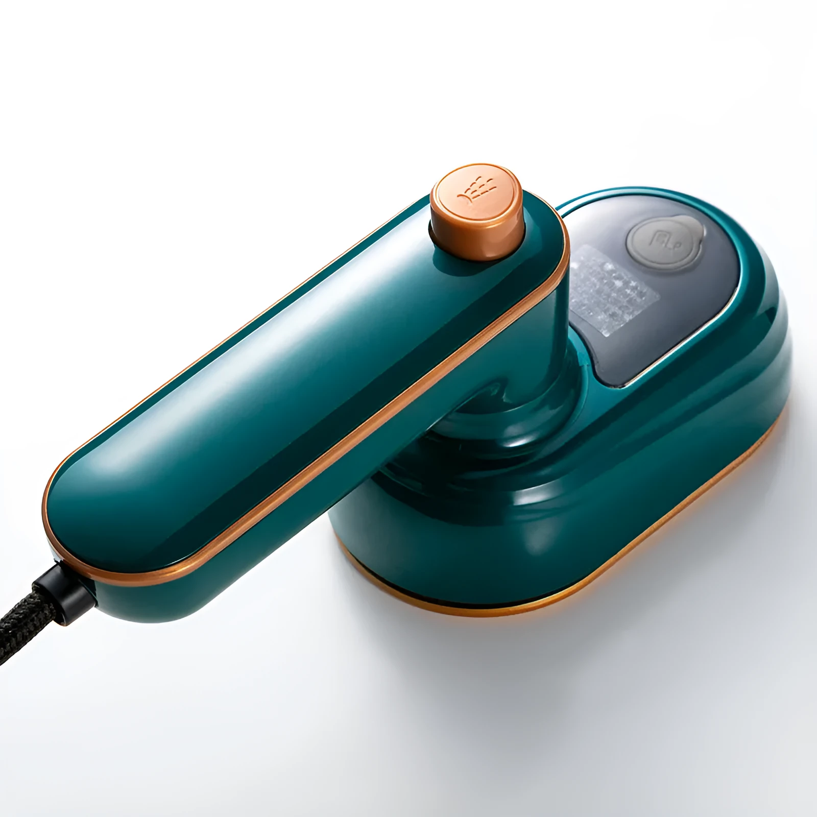 Mini water spray ironing machine folding travel portable electric iron in dark green and white