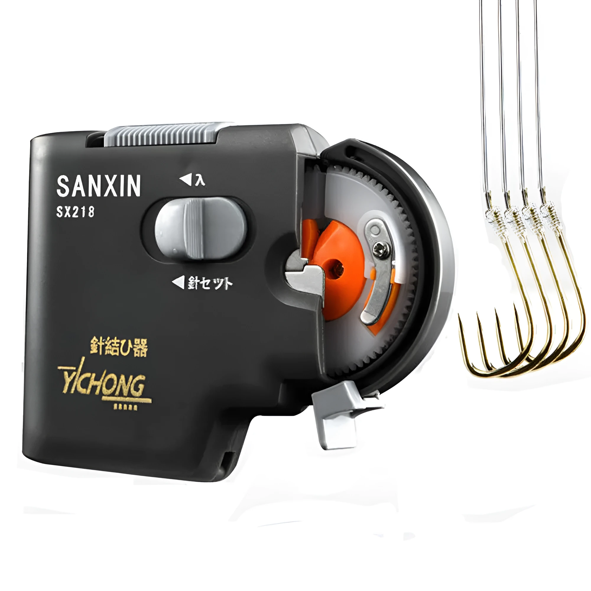 Portable electric automatic fishing hook tier machine in ABS and stainless steel with anti-dust bag