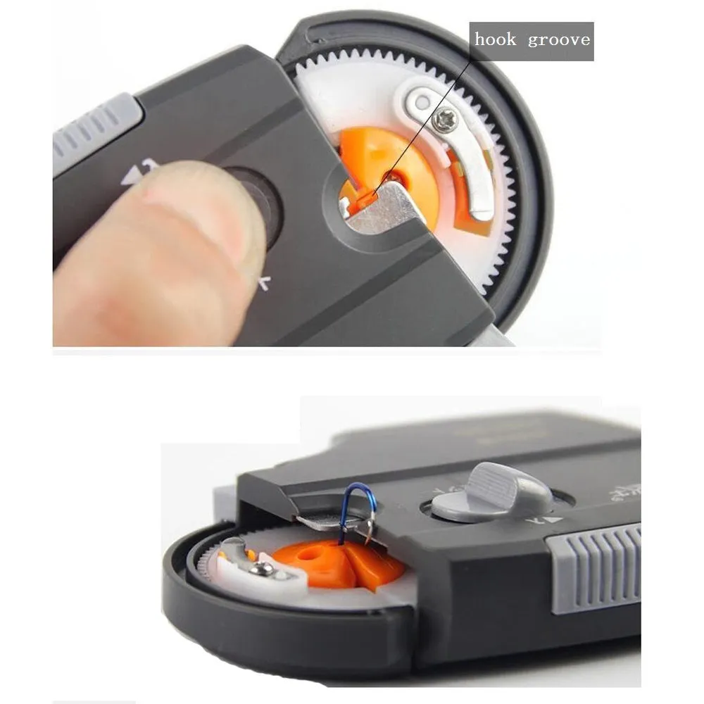 Portable electric automatic fishing hook tier machine in ABS and stainless steel with anti-dust bag