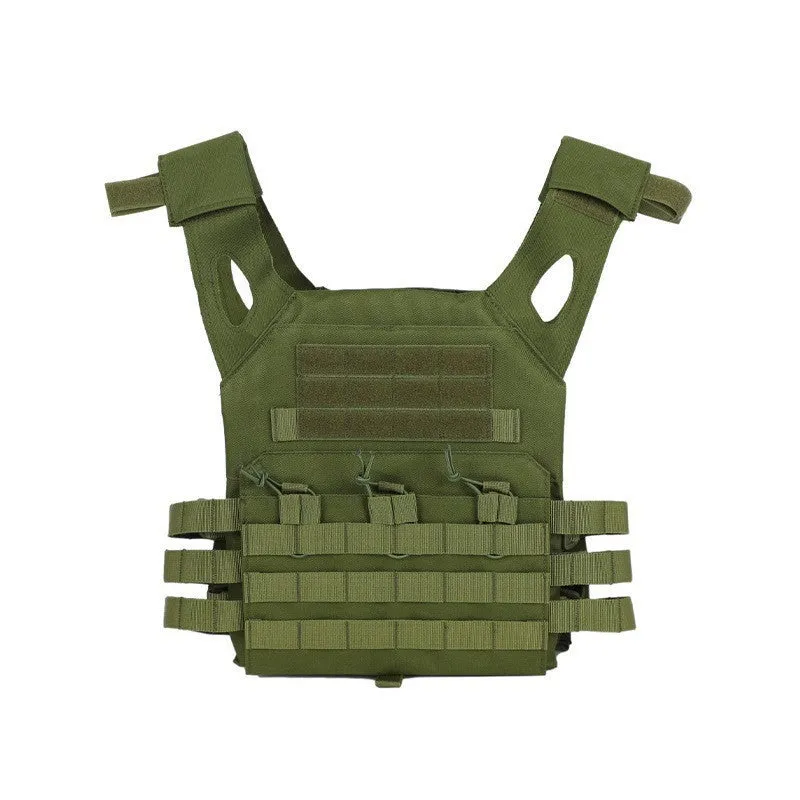 Quick release multifunctional breathable Oxford cloth tactical vest in free size, solid colour, spring use
