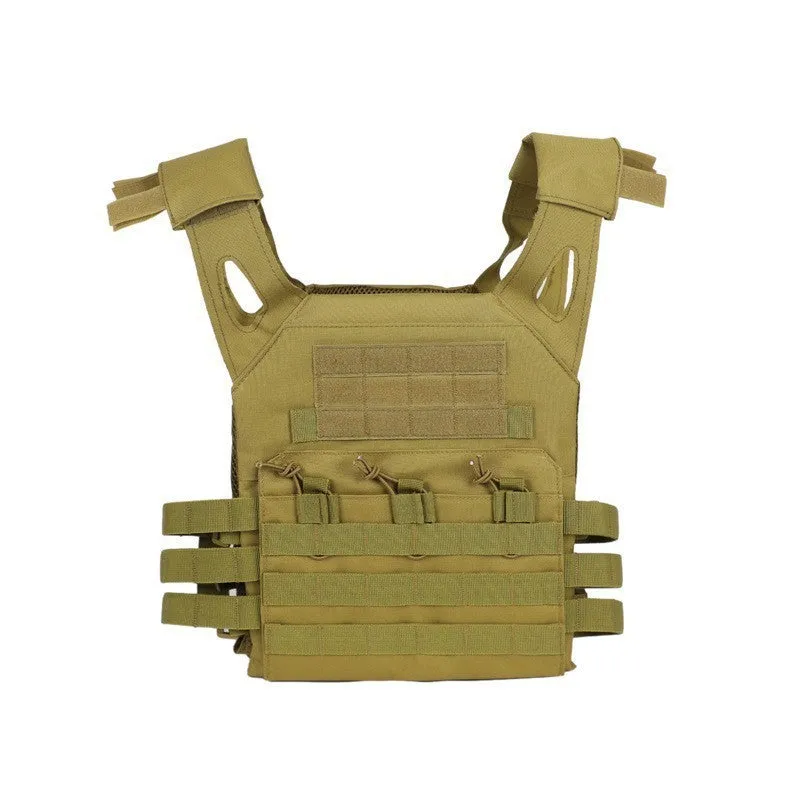 Quick release multifunctional breathable Oxford cloth tactical vest in free size, solid colour, spring use