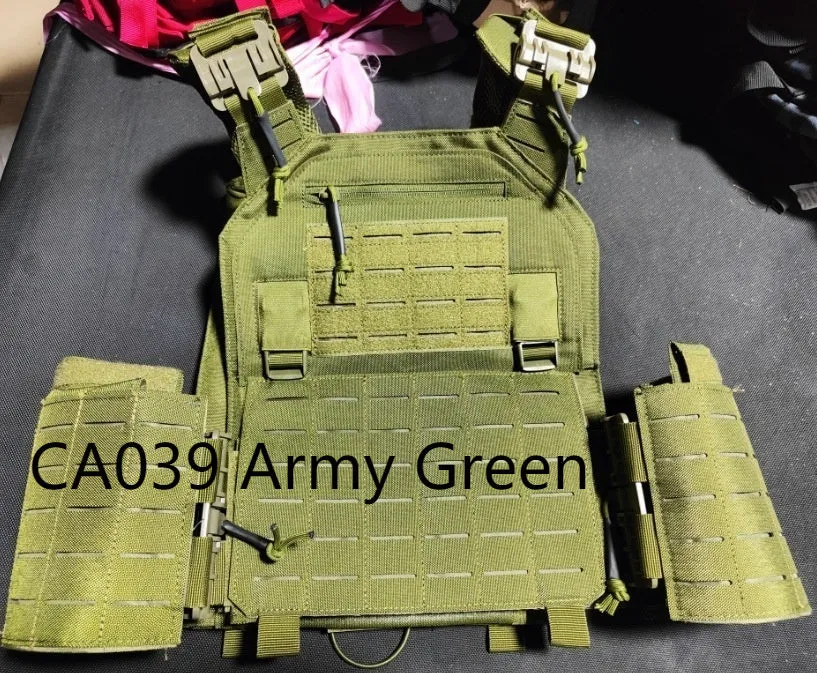 Quick release multifunctional breathable Oxford cloth tactical vest in free size, solid colour, spring use