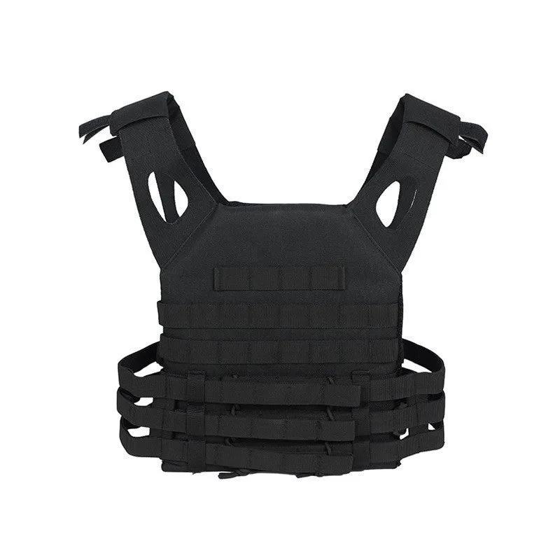 Quick release multifunctional breathable Oxford cloth tactical vest in free size, solid colour, spring use