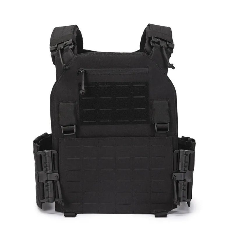 Quick release multifunctional breathable Oxford cloth tactical vest in free size, solid colour, spring use