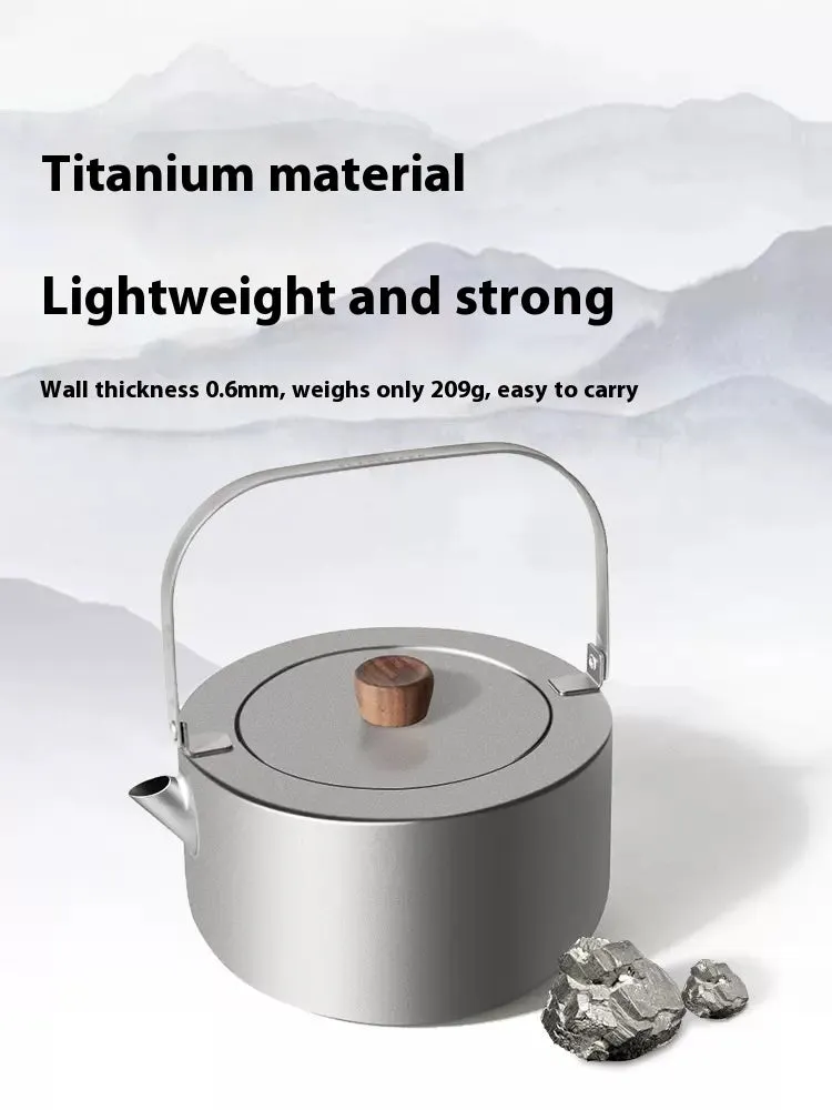 Yi titanium kettle 1.2L ultra-light camping outdoor boiling teapot