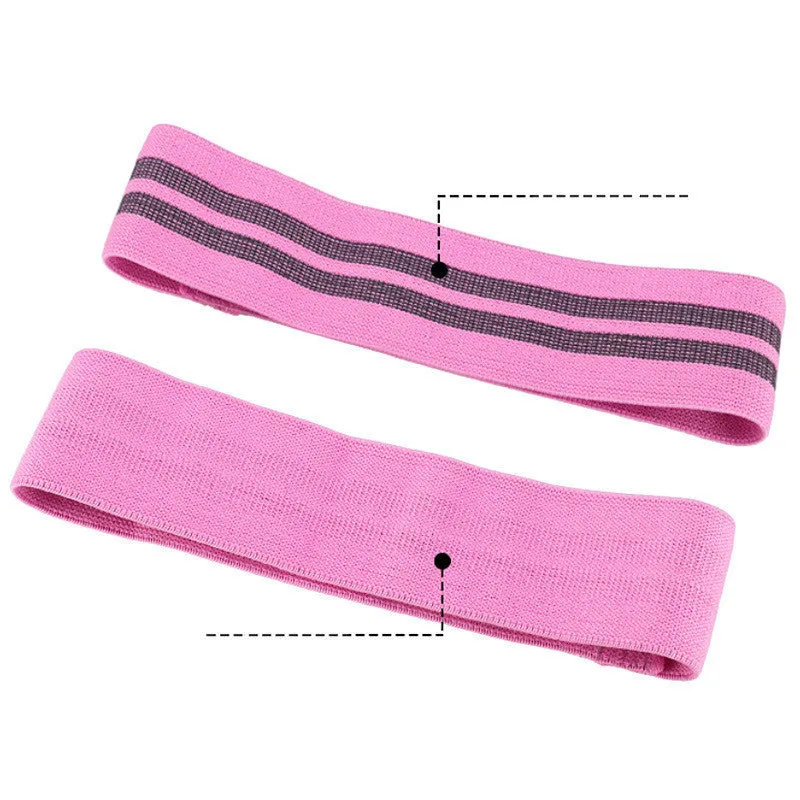 Fitness elastic band buttock resistance loop in black purple green pink for squat training