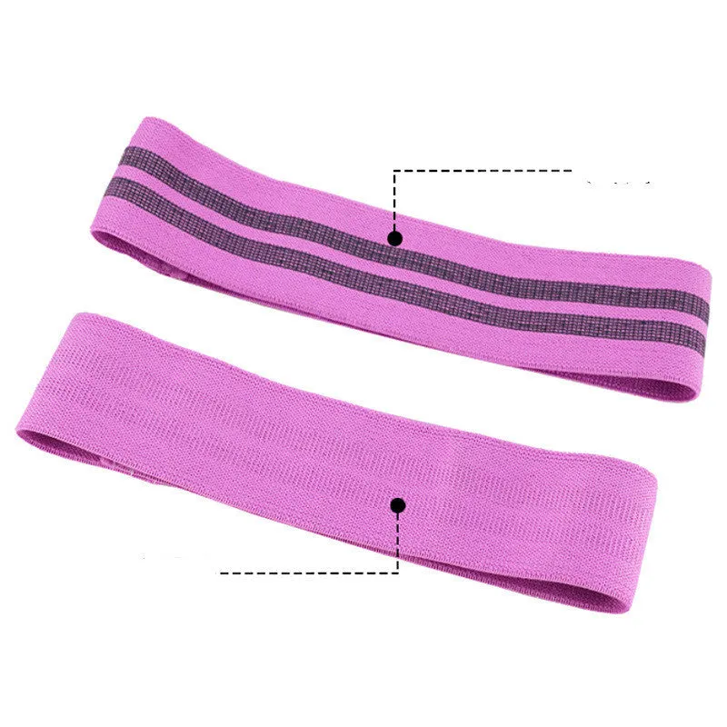 Fitness elastic band buttock resistance loop in black purple green pink for squat training