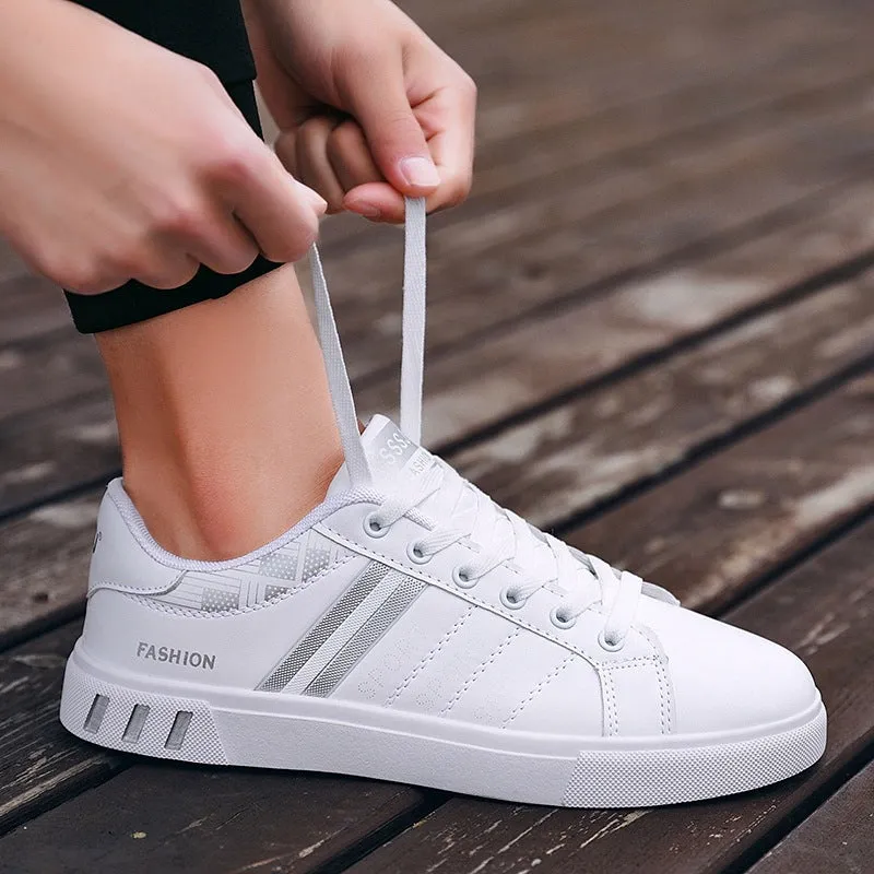 Mesh shallow mouth low-cut breathable shoes in white with composite sole flat heel round toe