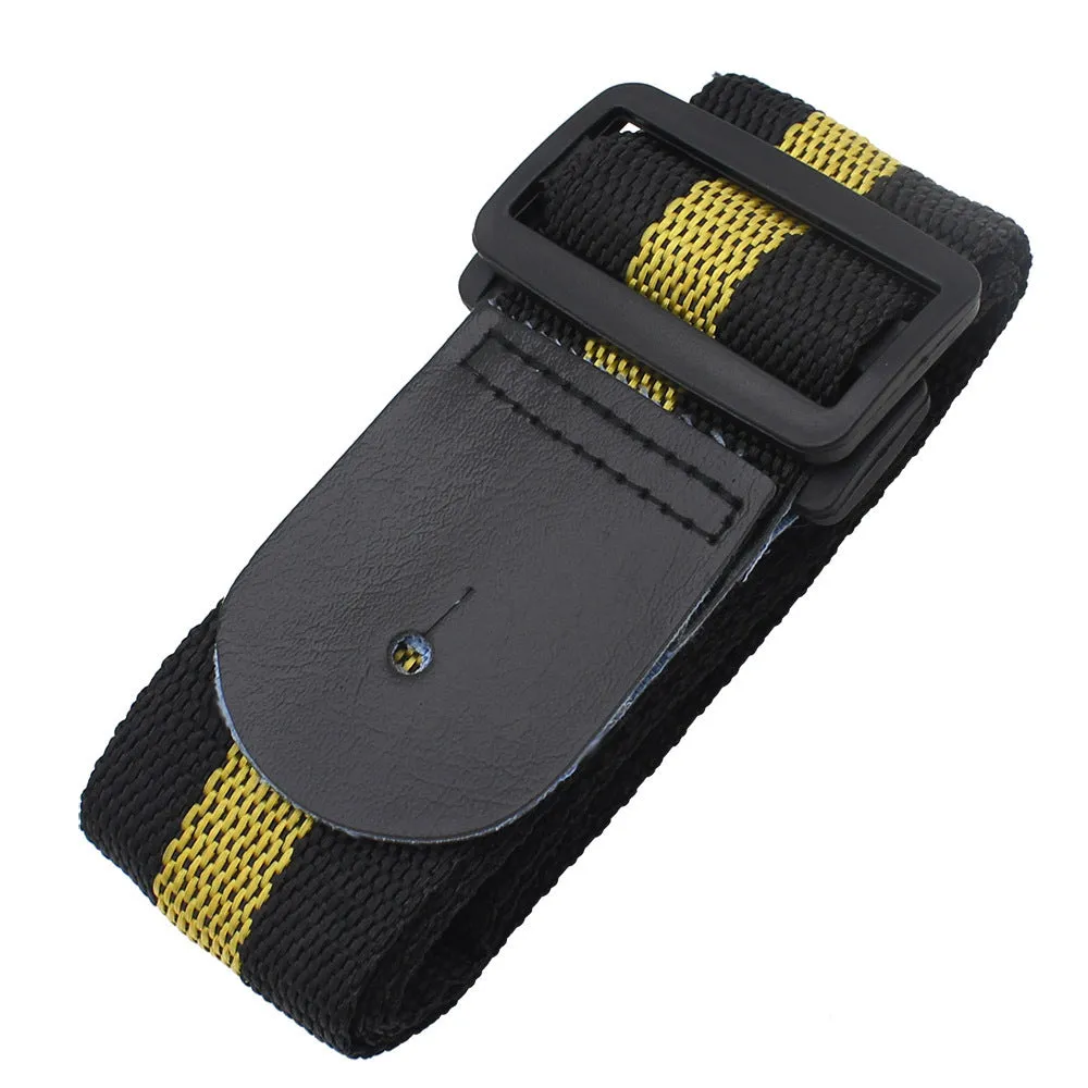 Folk universal woven crossbody guitar strap in Army Green colour, showing adjustable buckle and strap ends.