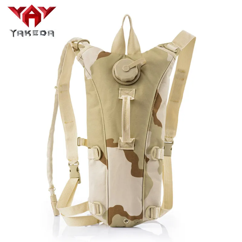 Tactical water bag in jungle camouflage made from 600D Oxford cloth, 46cm length, for outdoor sports and camping