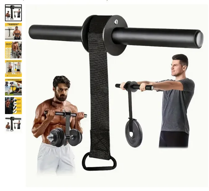 Plastic wrist forearm trainer with black rope and yellow width option for home fitness equipment