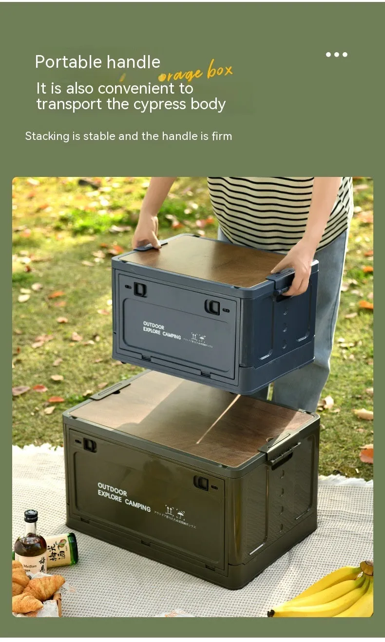 White foldable plastic storage box with 45L capacity for household organising