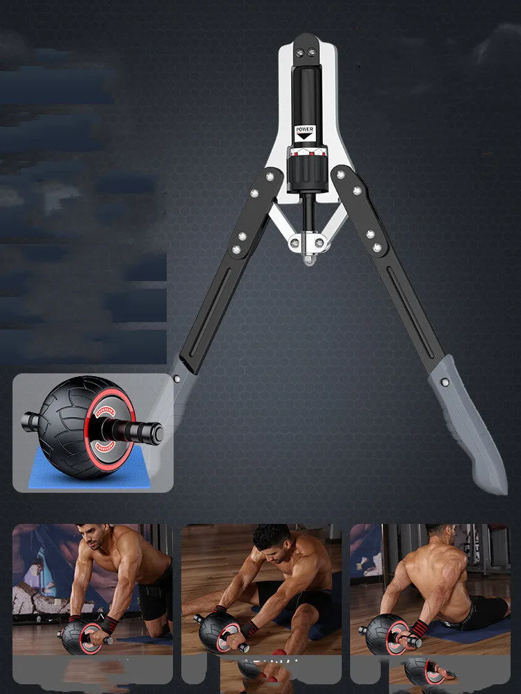 Men's home training adjustable dumbbell set with stainless steel arm force bar and resistance bands for arm muscle building