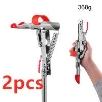 Stainless steel automatic spring fishing rod holder with triangular plug and sensitivity adjustment dial