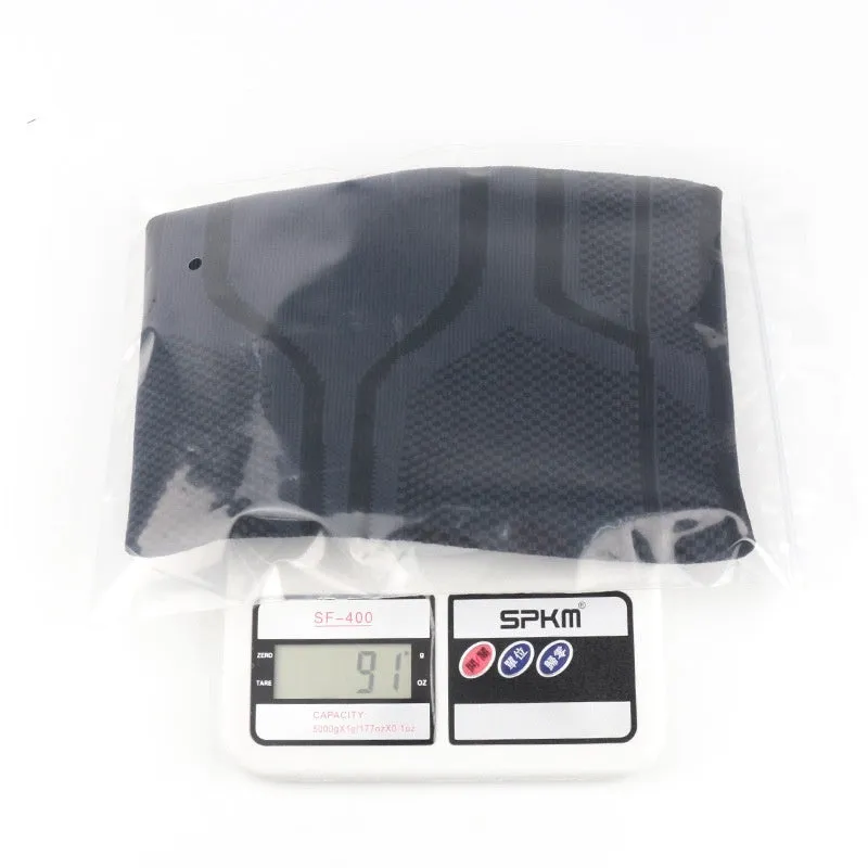 Black nylon bandage pressure knee protective sleeve for outdoor sports and fitness, adult unisex size M L XL