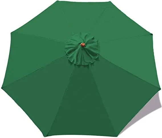 Long handle outdoor umbrella in beige, 2.7m diameter, manual open and folding, rainproof and sun protection