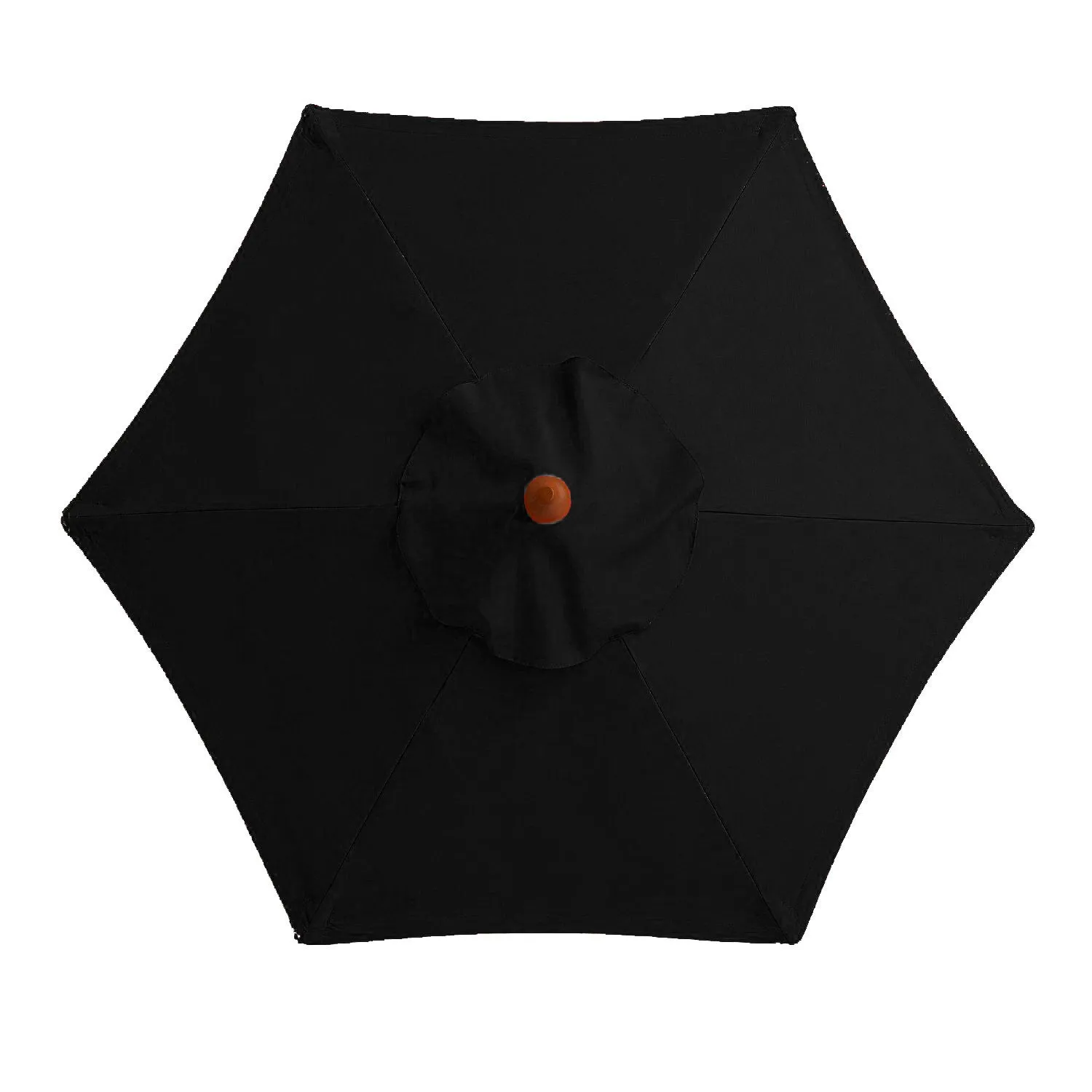 Long handle outdoor umbrella in beige, 2.7m diameter, manual open and folding, rainproof and sun protection
