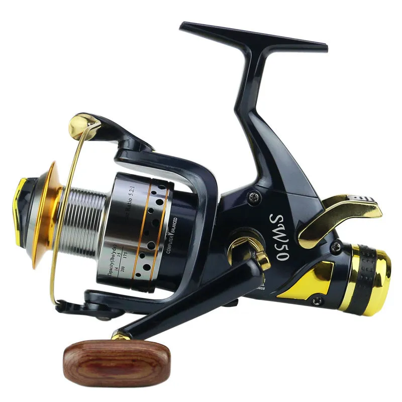 SW50 SW60 saltwater spinning reel with carbon fibre handle and spare spool