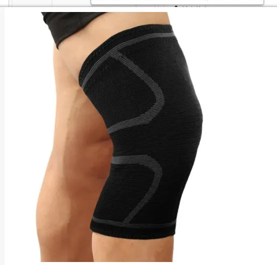 Double-corrugated non-slip stretch sports kneecaps in various colours for basketball and running